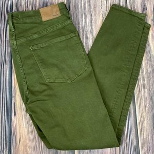 Woman’s Madewell Green High-Rise Skinny Soft Jeans- Size 32